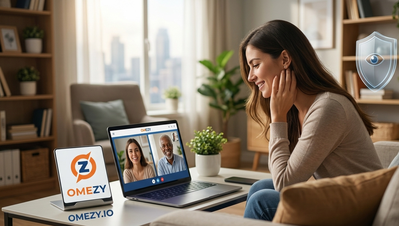 Omezy random text and video chat platform for meeting strangers online